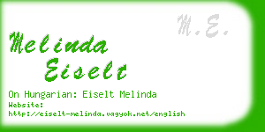 melinda eiselt business card